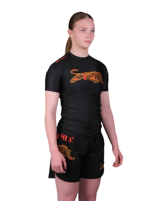 Kids Burning Tiger Rashguard