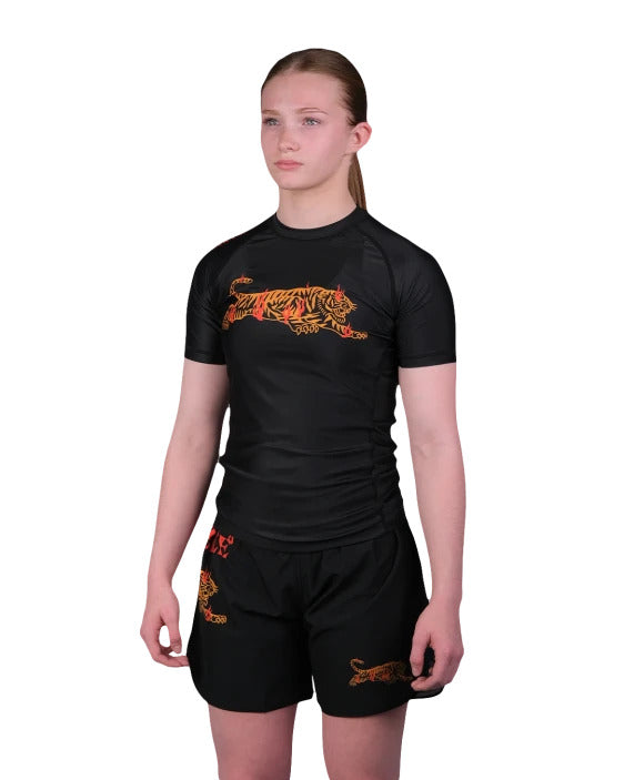 Kids Burning Tiger Rashguard