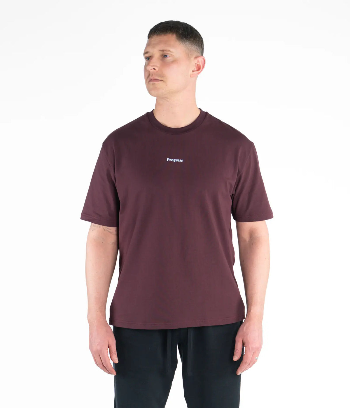 Progress Oversized Tee - Maroon