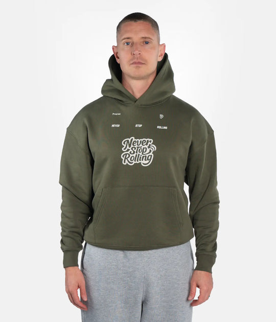 Never Stop Rolling Hoodie - Khaki