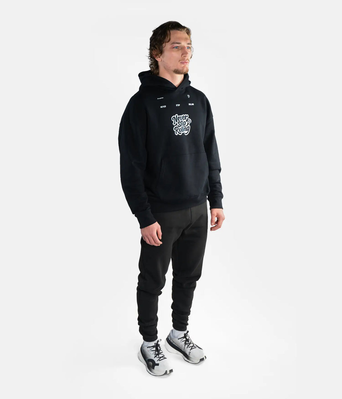 Never Stop Rolling Hoodie - Black