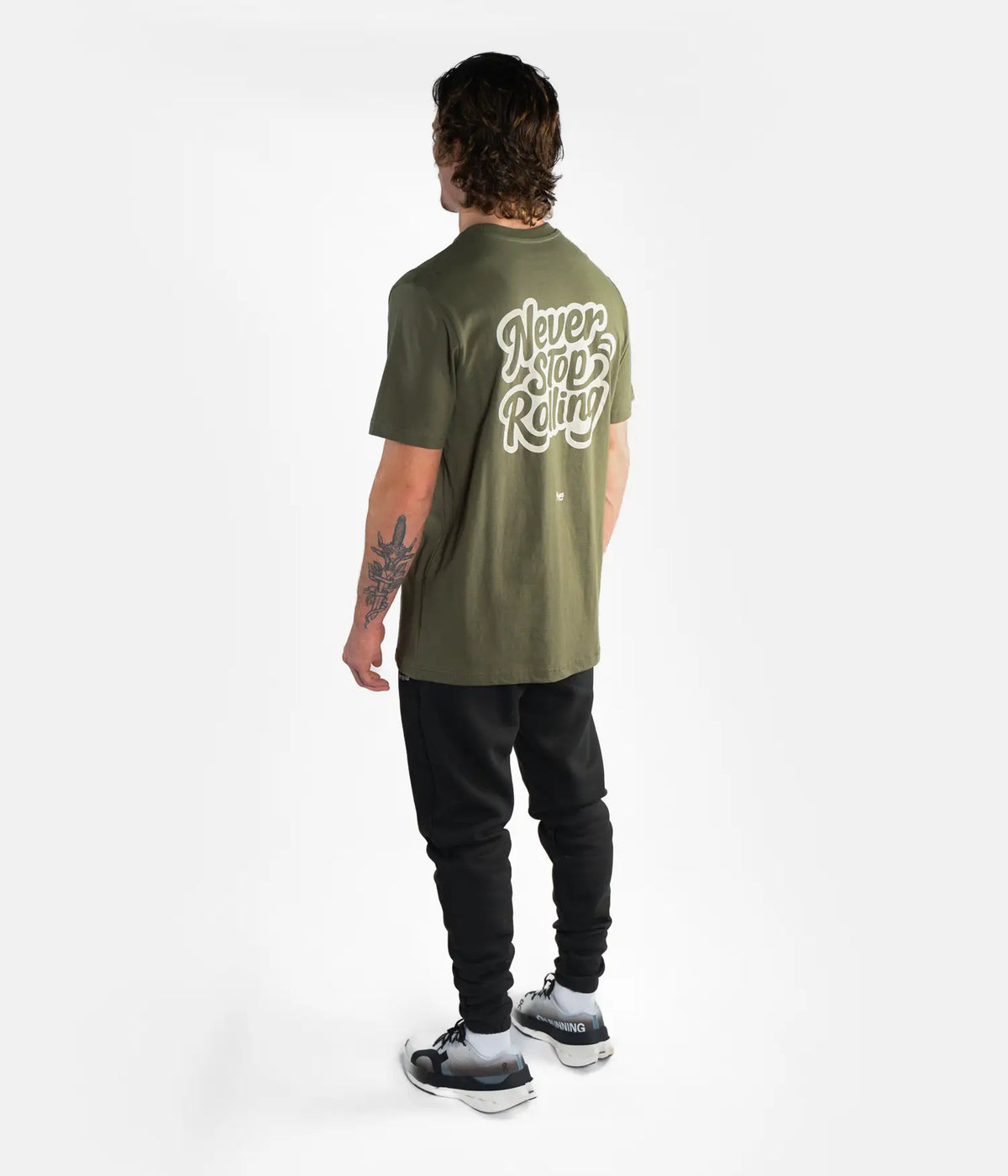 Never Stop Rolling Tee - Khaki