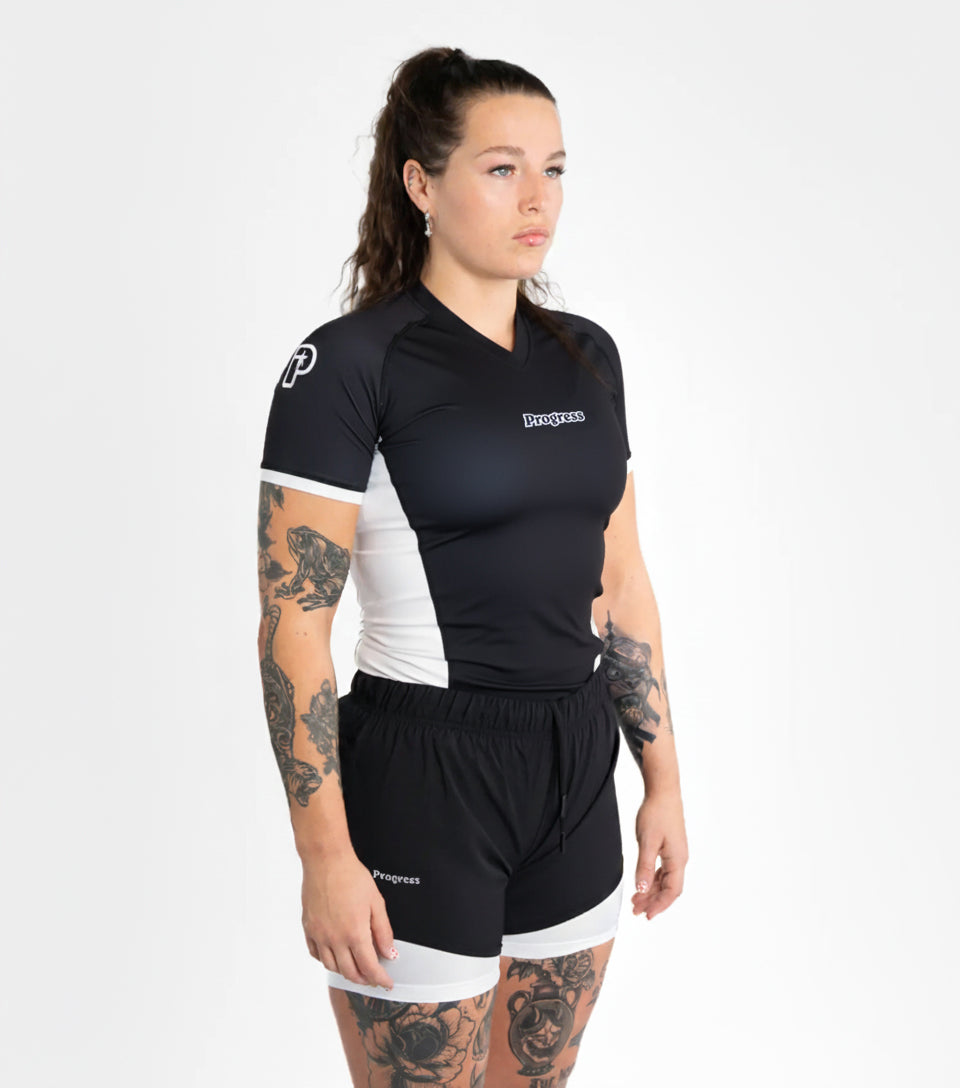 Women's Academy + Rashguard - Black/White